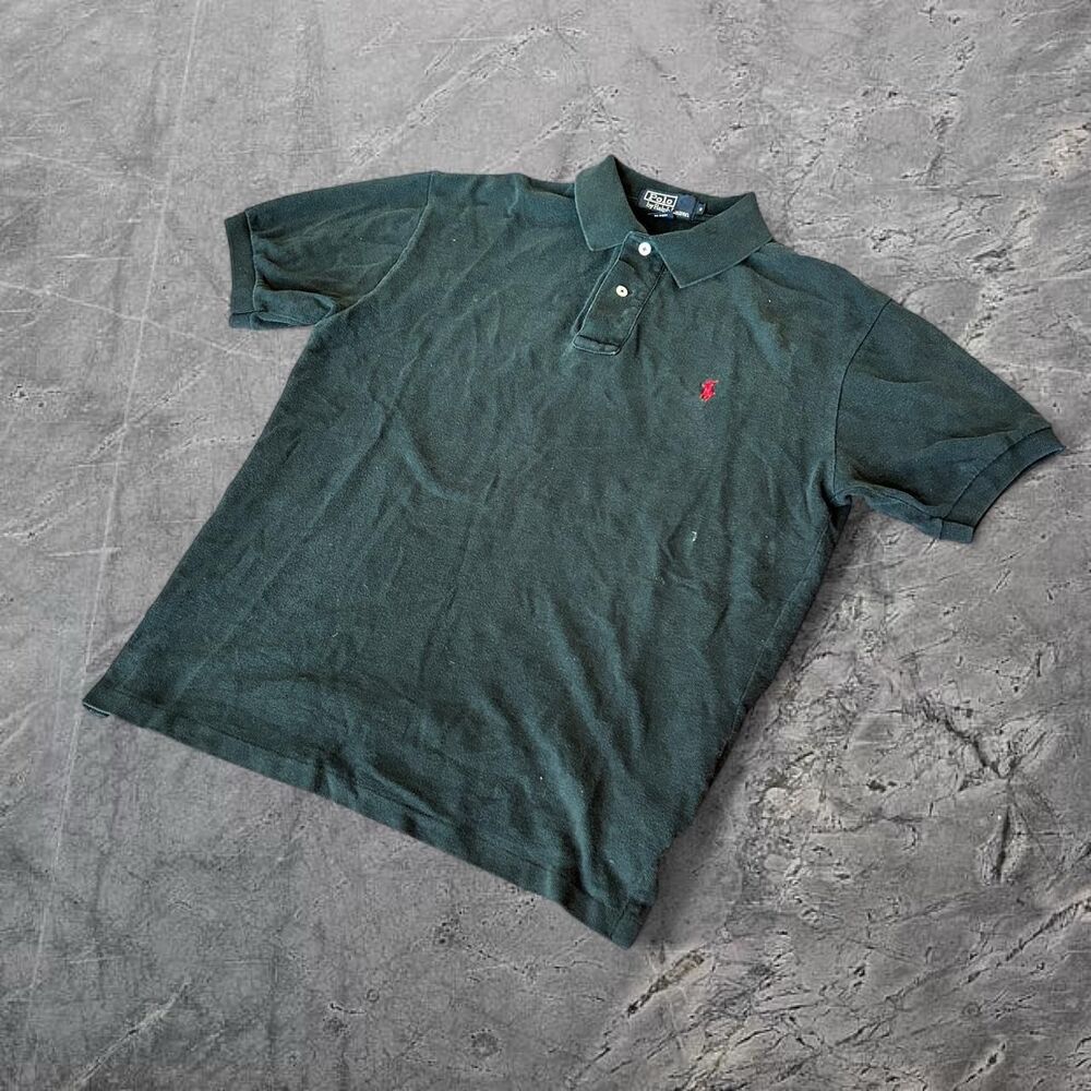 Polo Ralph Lauren boxy fit y2k black and red polo shirt